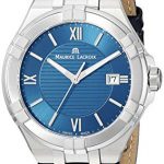 Maurice Lacroix Blue Watch with Leather Strap