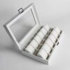 Watch Box 12 Slot Case Real Glass Organizer