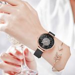 SHENGKE Analog Mesh Watch Stainless Steel Band