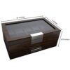 Executive Wooden Watch Box Storage Organizer
