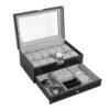 Leather Watch Case Organizer Jewelry Display