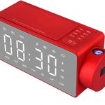 Htterino Projection Alarm Clock Bluetooth Speaker