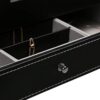 12 Slot PU Leather Lockable Watch Storage Box - Elegant Display and Secure Organization