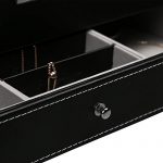 12 Slot PU Leather Lockable Watch Storage Box - Elegant Display and Secure Organization
