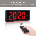 Large Digital Wall Clock with 7 Color Night Light