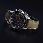 Leather Watch Strap with Silver Stainless Steel Buckle 20mm