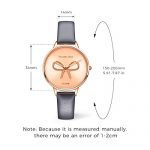 Rose Gold Case and Grey Genuine Leather Wristwatch