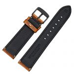 Gold Brown Premium Saddle Style Vintage Leather Watch Strap