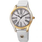 White Italian Patent Leather Dial Strap Watch Bruno