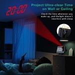 Start Your Day Right with the Multi-Functional 7.4" Mirror LED Display Projection Alarm Clock