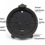 Vintage Alarm Clock Non Ticking Small Clock with Night Light