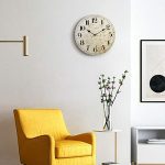 Living Room Rustic Quiet Wood Map Clock