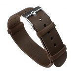 Leather NATO Style Watch Straps 22mm Saddle Brown