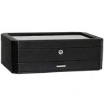 Watch Collection with the 12 Slot Luxury Leather Watch Box - Stylish Organization and Unmatched Protection in Black/Pink