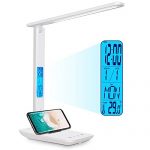 LED Desk Lamp Office with Clock