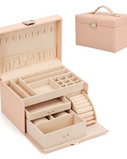 FEISCON Jewelry Box Organizer Watch Case Large