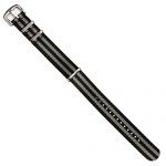 20mm Black and Gray James Bond NATO Watch Straps