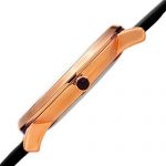 Black Italian Leather Dial Strap Watch Bruno Magli