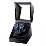 Kalawen Double Wooden Watch Winder for Automatic with Quiet Motor