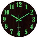 Night Light Round Wall Clock Vintage Rustic Country