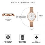 Thin Minimalist Shell Dial Women Watch with Genuine Leather