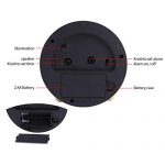 4 Inch Simple Stylish Small Analog Alarm Clock with Night Light