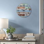 Kitchen Silent Wall Clock Worn Blue