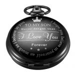 LYMFHCH Black Personalized Pocket Watch Gifts