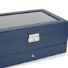 Watch Box, 12 Slots PU Leather Case Organizer with Jewelry Drawer