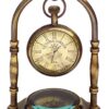 Vintage Marine Maritime Desk and Shelf Clock with Direction Compass