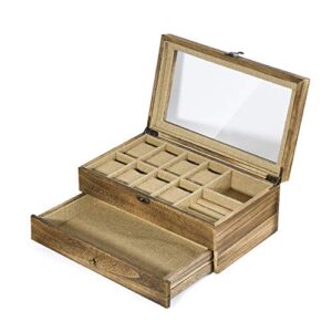 SRIWATANA Watch Box Case, 8-Slot Watch Organizer
