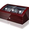 6 Watch Winder with 7 Storages Box Case - Super Quiet Mabuchi Motor, Zero Magnetization, Programmed Rotational Setting