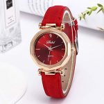 Ladies Watch Leather Band Decent Casual Geneva Waterproof