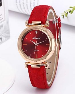 Ladies Watch Leather Band Decent Casual Geneva Waterproof