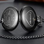 LYMFHCH Black Personalized Pocket Watch Gifts