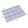 Stylifing Grey Velvet 12 Grid Jewelry Tray Showcase
