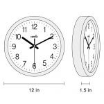 Kitchen Modern Silver Decorative Silent Metal Wall Clock