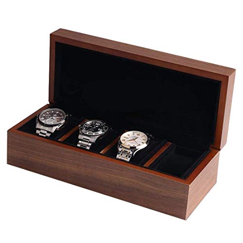 BingYes Wood Watch Box,with Ring Storage Bag