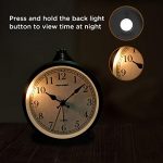 Peakeep 4" Battery Operated Antique Retro Analog Alarm Clock
