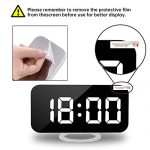 LED Mirror Electronic Clock Snooze Mode