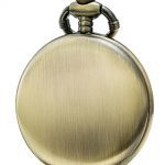SEWOR Retro Quartz Pocket Watch White Dial Bronze Case