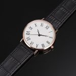Ultra-Thin Minimalist Black Leather Strap