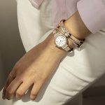 Rose Gold-Tone and Silver-Tone Bangle Watch and Bracelet Set Anne Klein