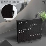 Sharper Image Light Up Electronic Word Clock, Black Finish