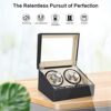 Watch Winder Display Box Automatic Leather Wood