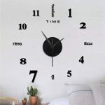 Modern 3D Mirror Wall Clock Decor