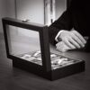 SONGMICS 12-Slot Watch Box, Watch Holder with Glass Lid