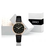 IBSO Ladies Watches Leather Band Round Case Fashion