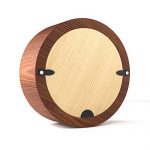 Driini Wooden Desk, Table Analog Clock Made of Genuine Pine