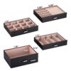 Homde Synthetic Leather Huge Jewelry Box Mirrored Watch